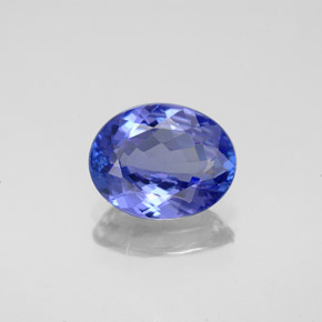 Tanzanita azul natural 2,08ct, corte oval, VVS-VS