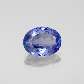 Tanzanita azul natural 2,08ct, corte oval, VVS-VS