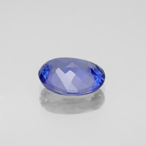 Tanzanita azul natural 2,08ct, corte oval, VVS-VS