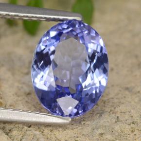 Tanzanita azul natural 2,45ct, corte oval, VVS-VS