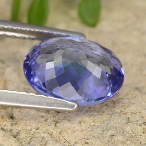 Tanzanita azul natural 2,45ct, corte oval, VVS-VS