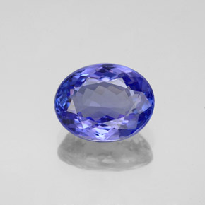 Tanzanita azul natural 2,94ct, corte oval, VVS