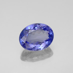 Tanzanita azul natural 2,94ct, corte oval, VVS