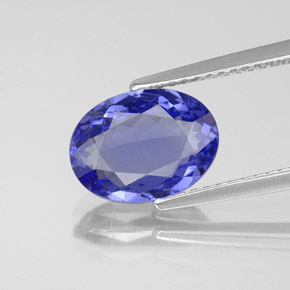 Tanzanita azul natural 2,34ct, corte oval, VS