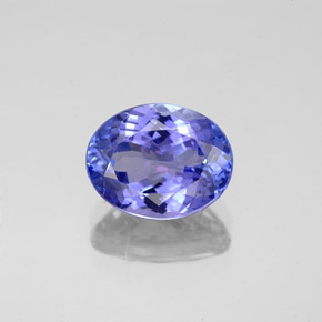 Tanzanita azul natural 2,56ct, corte oval, VVS