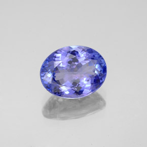 Tanzanita azul natural 2,56ct, corte oval, VVS