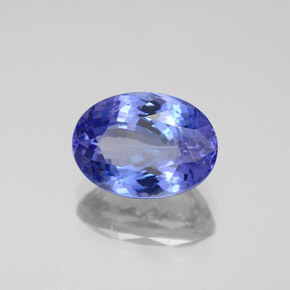 Tanzanita azul natural 3,21ct, corte oval, IF