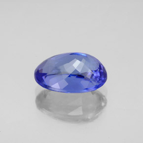 Tanzanita azul natural 3,21ct, corte oval, IF