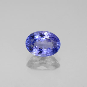 Tanzanita azul natural 1,61ct, corte oval, IF
