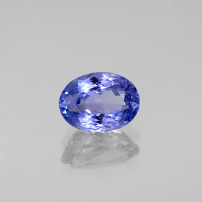 Tanzanita azul natural 1,61ct, corte oval, IF