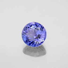 Tanzanita azul natural 1,45ct, corte redondo, VS