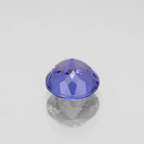 Tanzanita azul natural 1,45ct, corte redondo, VS