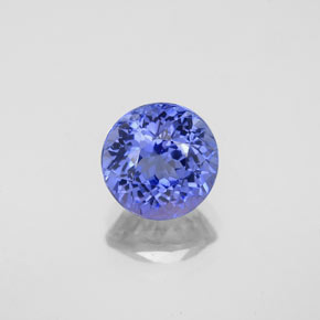 Tanzanita azul natural 1,45ct, corte redondo, VS