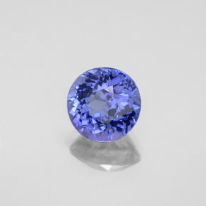 Tanzanita azul natural 1,45ct, corte redondo, VS