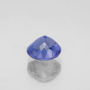 Tanzanita azul natural 1,45ct, corte redondo, VS