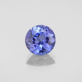 Tanzanita azul natural 1,10ct, corte redondo, VS
