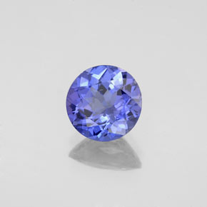 Tanzanita azul natural 1,10ct, corte redondo, VS