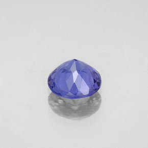 Tanzanita azul natural 1,10ct, corte redondo, VS