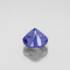 Tanzanita azul natural 1,24ct, corte redondo, VS