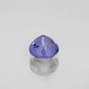 Tanzanita azul natural 1,42ct, corte redondo, VVS