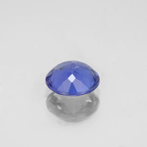 Tanzanita azul natural 1,36ct, corte redondo, VVS