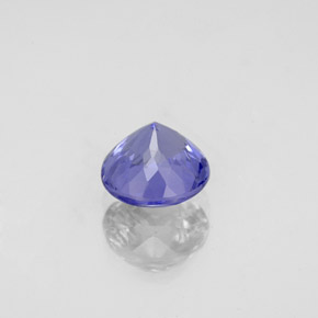 Tanzanita azul natural 1,37ct, corte redondo, VVS