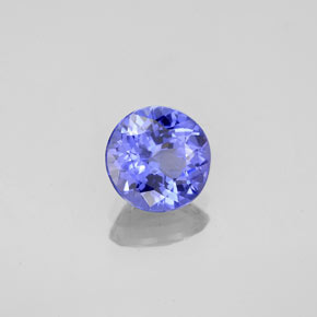 Tanzanita azul natural 1,11ct, corte redondo, VS