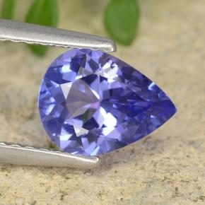 Tanzanita azul natural 1,21ct, formato de pêra, VVS-VS