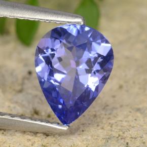 Tanzanita azul natural 1,21ct, formato de pêra, VVS-VS