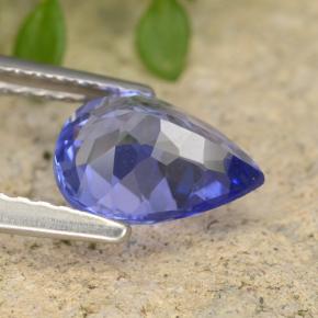 Tanzanita azul natural 1,21ct, formato de pêra, VVS-VS