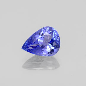 Tanzanita azul natural 1,41ct, formato de pêra, VS