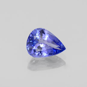 Tanzanita azul natural 1,41ct, formato de pêra, VS