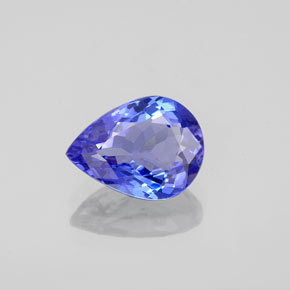 Tanzanita azul natural 1,65ct, formato de pêra, IF