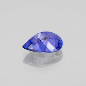Tanzanita azul natural 1,41ct, formato de pêra, VVS