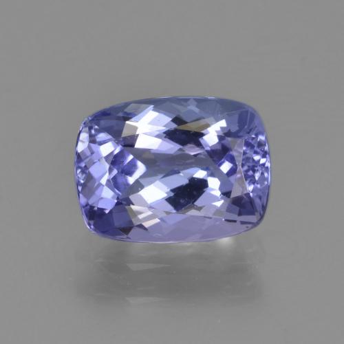 Tanzanita azul natural 1,71ct, almofada cortada, VVS-VS
