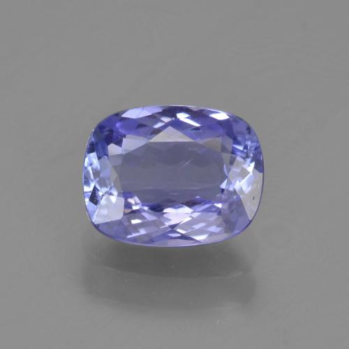Tanzanita azul natural 1,22ct, almofada cortada, VVS-VS