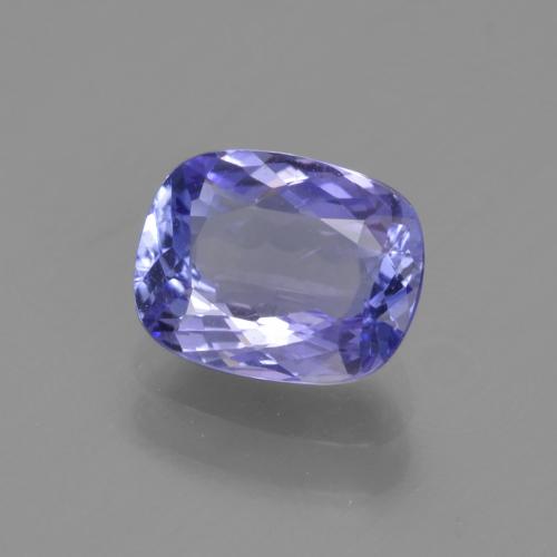 Tanzanita azul natural 1,22ct, almofada cortada, VVS-VS