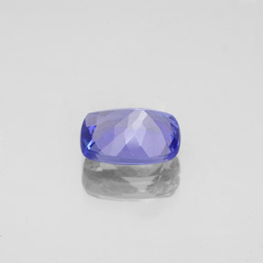 Tanzanita azul natural 1,48ct, almofada cortada, VVS