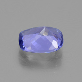 Tanzanita azul natural 1,50ct, almofada cortada, VVS