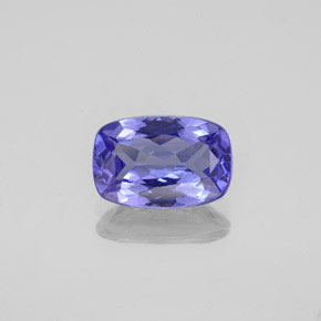 Tanzanita azul natural 1,54ct, almofada cortada, VVS