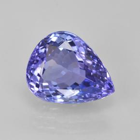 Tanzanita azul natural 3,47ct, formato de pêra, VVS