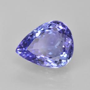 Tanzanita azul natural 3,47ct, formato de pêra, VVS
