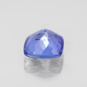 Tanzanita azul natural 2,67ct, almofada cortada, VS