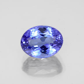 Tanzanita azul natural 2,64ct, corte oval, IF