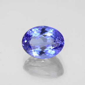 Tanzanita azul natural 2,64ct, corte oval, IF