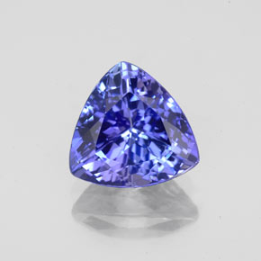 Tanzanita azul natural 2,45ct, trillion, VVS