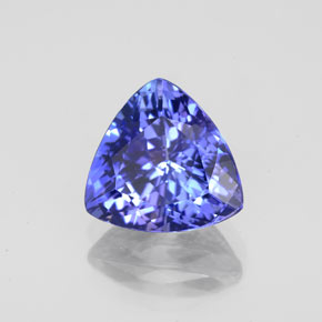 Tanzanita azul natural 2,45ct, trillion, VVS