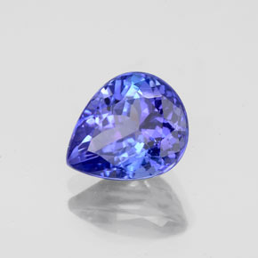 Tanzanita azul natural 2,19ct, formato de pêra, VVS-VS