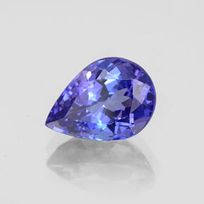 Tanzanita azul natural 2,46ct, formato de pêra, VVS