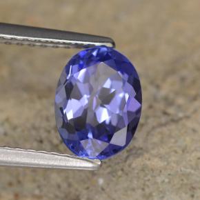 Tanzanita azul natural 1,39ct, corte oval, VS-SI